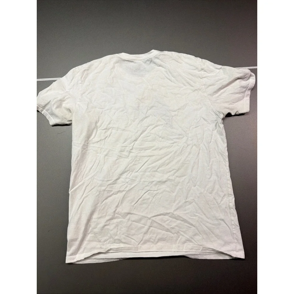 The North Face Mens L Graphic T Shirt White Donkey Explorer Print Short Sleeve